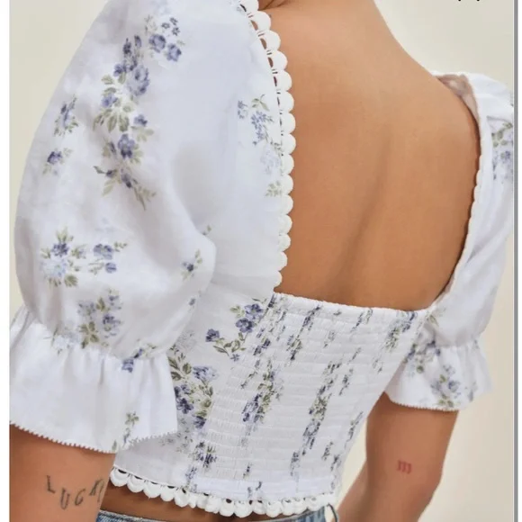 Reformation Linen Simmie Top - Picture 2 of 4